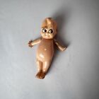 Mini Celluloid Kewpie Doll Vintage 3? Arms Move Oddity Dent In Head