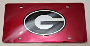 Georgia Bulldogs NCAA Red Laser Tag License Plate WinCraft - Picture 1 of 2