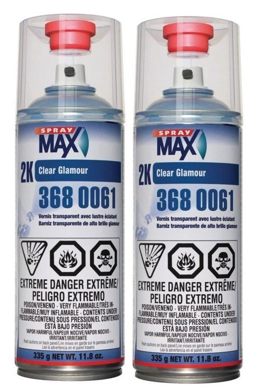 SprayMax 3680061 2K Glamour High Gloss Clear Coat