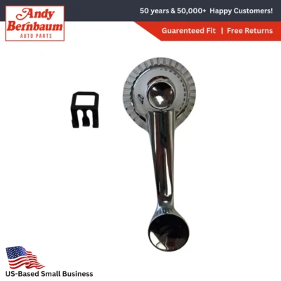 Manivela de ventana interior Dodge 1955-1956 manivela cromada con clip de fijación 1602540 Nuevo de Lote Antiguo Foto 1 de 4