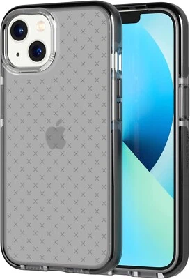 Tech21 Evo Check 16ft Drop Slim Tough Rear Case for Apple iPhone 13 Smokey/Black - Image 1 of 4