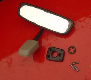 94-01 ACURA INTEGRA INTERIOR RVM REAR VIEW MIRROR WITH TAN COVER CAP OEM - Picture 1 of 8