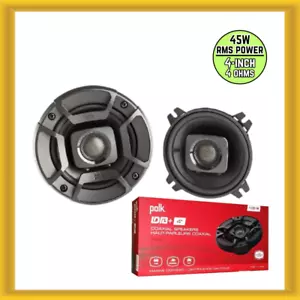 Polk Audio DB402 4" 45W RMS Power 4 Ohms Coaxial Car Speakers (PAIR) NEW - Picture 1 of 6