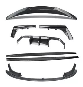 KIT CORPO DIFFUSORE POSTERIORE SPLITTER ANTERIORE BMW M3 M4 F80 F82 F83 CARBON LOOK LAP - Foto 1 di 9