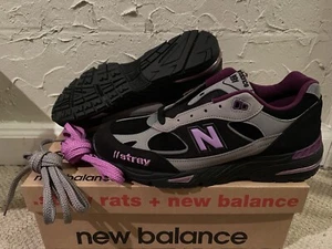 Stray Rats x New Balance M991SRP 991 Black Grey Purple Men's Size 10 NEW! 2021 - Picture 1 of 10