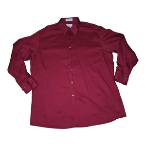Concepts By Claiborne Button Up Shirt 32/33 Men's Long Sleeve Modern Fit Red - Picture 1 of 6