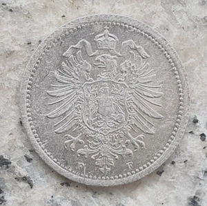 Deutsches Kaiserreich 20 Pfennig 1876 F Stuttgart Kursmünze in 900er Silber, - Bild 1 von 2