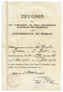 Autograph Peter Rona (1871-1945) jüdischer Mediziner Berlin 1930 für Gerda Bluhm - Bild 1 von 1
