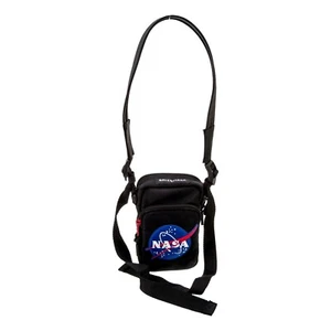 Balenciaga Nasa Logo Phone Holder Crossbody Bag Black Recycled Nylon NEW - Picture 1 of 5