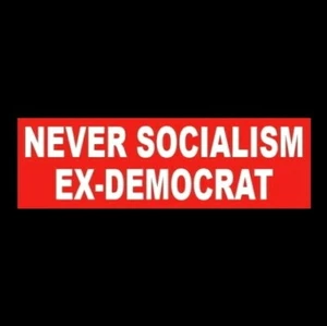 Lustiger "NIE SOZIALISMUS EX-DEMOKRAT" Anti Joe Biden AUFKLEBER Let's Go Brandon MAGA - Bild 1 von 1