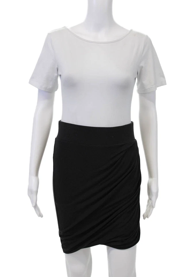 Falda lápiz tejida cintura elástica gris talla pequeña Helmut Helmut Lang para mujer Foto 1 de 4