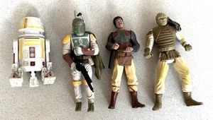 4 x VINTAGE STAR WARS FIGURES BOBA FETT WEEQUAY SKIFF LANDO Calrissian R5 F7 - Picture 1 of 6