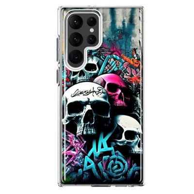 For Samsung Galaxy S23 Ultra Skulls Graffiti Painting Art Design Hybrid Protecti - Image 1 of 4