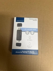 Insignia USB-C USB a SD microSD lector de tarjetas de memoria PC MAC tabletas ios Android - Imagen 1 de 2