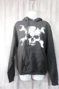 Unbrandede Damen schwarz Totenkopf Nobody Cares Work Harder Pullover Hoodie Small - Bild 1 von 2