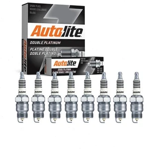 8 pc Autolite Double Platinum Spark Plugs for 1962-1974 Ford Galaxie 500 qe - Picture 1 of 5