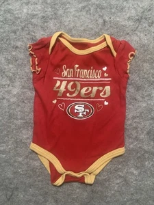 Barboteuse bébé bébé San Francisco 49ers 0-3 mois vêtements NFL football 0837 - Photo 1/9