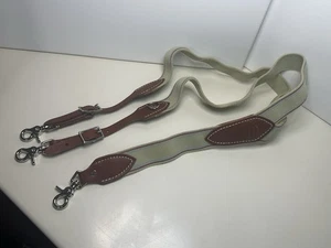 Russ Barnett Outfitters Supply Herren Braun Leder Canvas Hosenträger - Bild 1 von 8