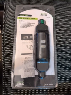 13A Rewireable Inline Mains RCD Circuit Breaker Unit IP66 Rated - Black - Image 1 of 2