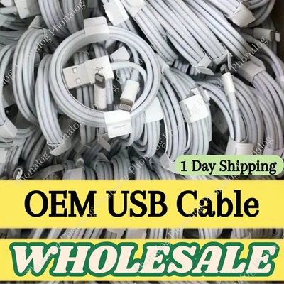 Wholesale USB Cable Charger Cord For Apple iPhone 6 7 8 X XR 11 12 13 14 Pro Max - Image 1 of 4