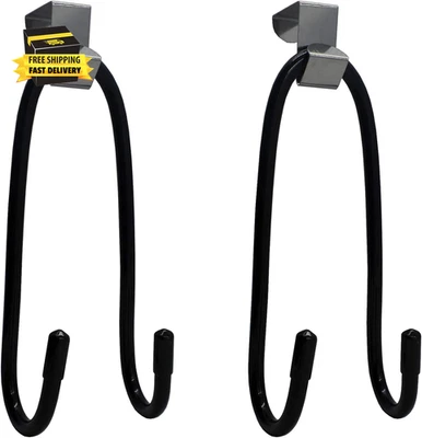 Упаковка из 2 крючков над дверью, вешалок крючков с резиной предотвращает царапины высокопрочные - Изображение 1 из 4