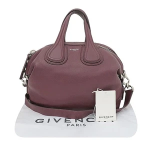 GIVENCHY BB05096025 NEW NIGHTINGALE S SIZE WINE RED COLOR CALF LEATHER 2WAY - Picture 1 of 5