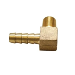 Standard Boat Elbow Fuel Fitting | 1 3/4 x 1 1/4 Gold Brass - Picture 1 of 2