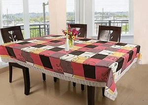 PVC 6 Seater Dining Table Cover Multicolor  AU - Picture 1 of 3