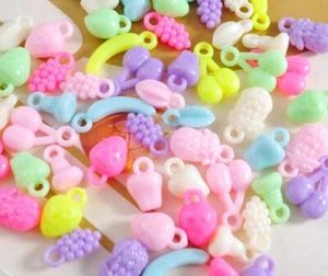 Multicolor Fruits Shape Acrylic Beads - Picture 1 of 8