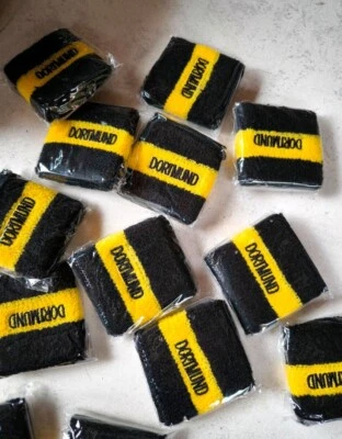 Schweißband Borussia 1909 Dortmund Armband für Sport Fußball Schwarz Gelb