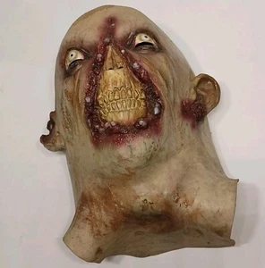 Rare Ghoulish Productions Zombie Mask Face Melted Adult Halloween Party Display - Picture 1 of 18