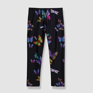 $56 Terez Girl's Black Neon Butterflies Pants Leggings Size 4 - Picture 1 of 3