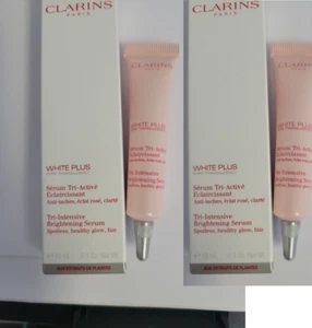 2-PACK Clarins White Plus Tri-Intensive Brightening Serum 10Ml/0.3oz NIB - Picture 1 of 9