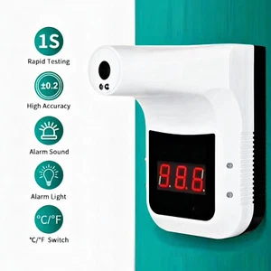GP-100 Wall-Mounted Infrared Digital Thermometer Micro-USB / Battery Powered - Picture 1 of 3
