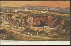 Antigua Palestina "Gruto sobre Jeremías de Jerusale" Postal a Color Publicada por Correo - Imagen 1 de 2