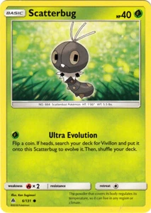 Pokemon - Scatterbug - 6/131 - Common - Sun & Moon Forbidden Light - NM - Picture 1 of 1