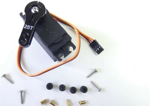 Tuning Lenk Servo Metall Getriebe CNC Alu Arm für 1:10 / 1:8er RC Car (1250-25) - Bild 1 von 3