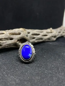 Native American Navajo lapis lazuli sterling silver ring size 7.25 - Picture 1 of 10