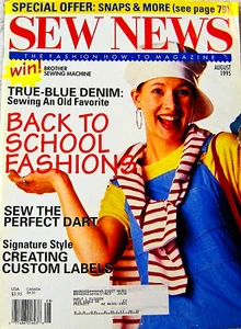 Sew News - August 1995 Issue No. 155 - Back To School Fashions, etc. Ships Free - Picture 1 of 3