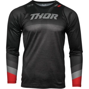 THOR MOUNTAIN BIKE MTB ASSIST LONG SLEEVE BLACK RED JERSEY CYCLING MTB DH - Picture 1 of 3