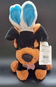 Walmart DanDee Collector's Choice 9" Black Brown Rottweiler Bunny Ears Pink Bow - Picture 1 of 9
