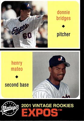 2002 Upper Deck Vintage #197 Donnie Bridges / Henry Mateo - Image 1 of 2