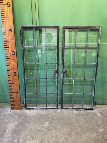 Steel Industrial Casement Factory Leaded Windows 15 Lite  21-1/2"x50-1/2" Cover