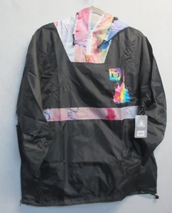 WALT DISNEY WORLD HOODED WATER COLOR RAIN JACKET -BLACK - WOMEN'S SIZE LARGE - Picture 1 of 3