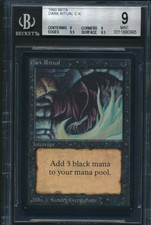 Beta Dark Ritual BGS 9 Graded Magic MTG (0995) -magicgraders-