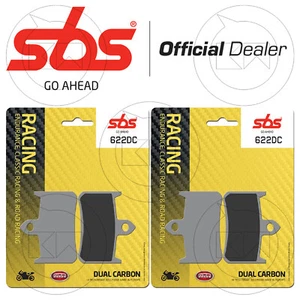 4 FRONT BRAKE PADS SBS 622DC DUAL CARBON HONDA VTR 1000 SUPER HAWK 2003 - Picture 1 of 2