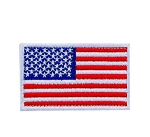 American Flag Patch Embroidered Sew-On USA Patriotic Old Glory Decal 3.15" X 2" - Picture 1 of 1
