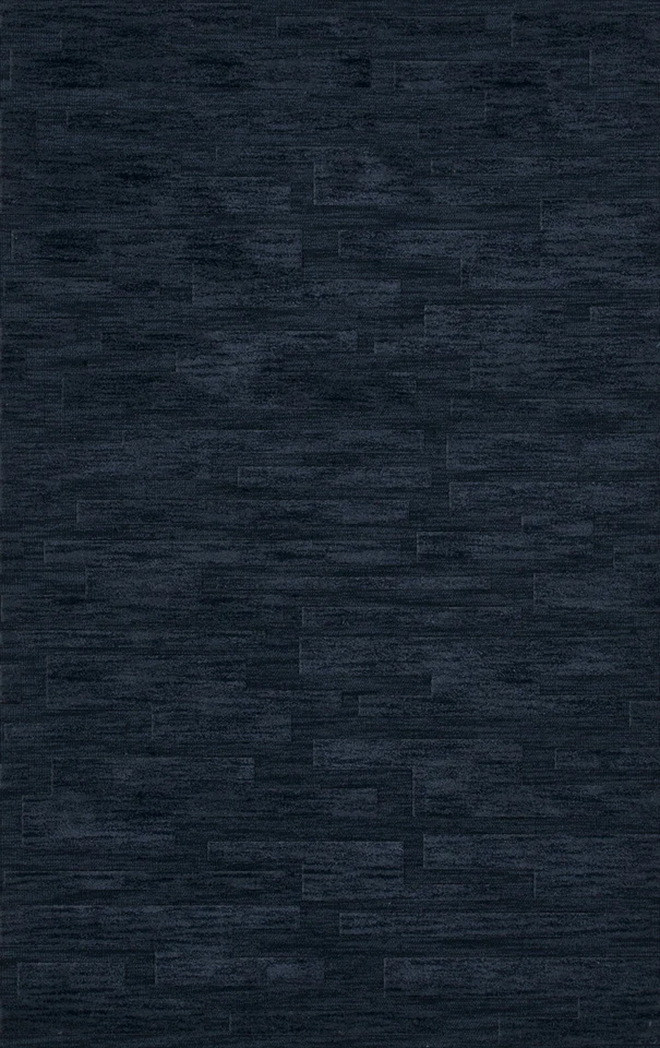 Blue Transitional Hand Hooked Squares Rectangles Boxes Area Rug Patchwork DV6 - Image 1 of 2