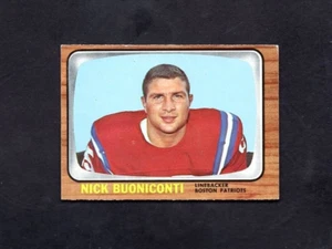 1966 Topps # 3 Nick Buoniconti EX condition Boston Patriots FREE SHIPPING - Picture 1 of 2