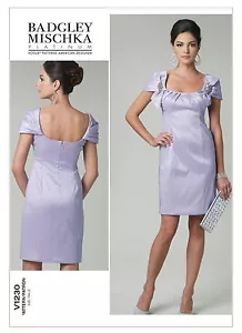 Vogue BADGLEY MISCHKA Ms Evening Dress Prom Cocktail Dress Sewing Pattern V1230 - Picture 1 of 4